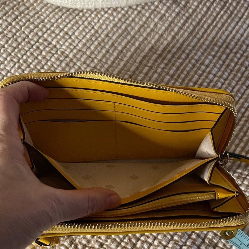 Kate Spade Mustard Yellow Long Wallet with Tassel
